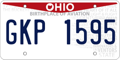 OH license plate GKP1595