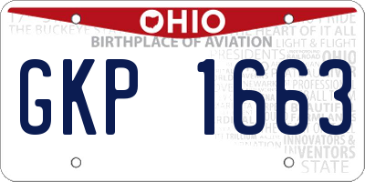 OH license plate GKP1663