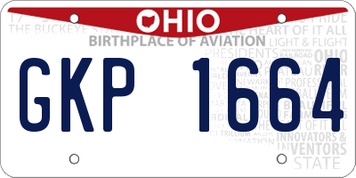 OH license plate GKP1664