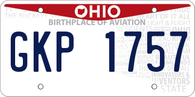 OH license plate GKP1757