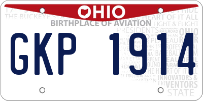 OH license plate GKP1914