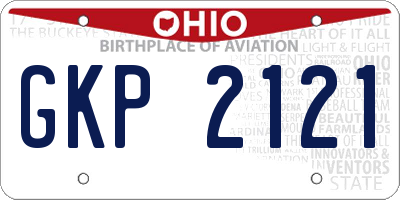 OH license plate GKP2121