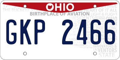 OH license plate GKP2466