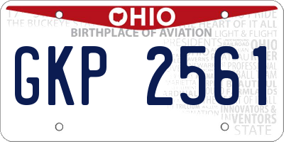 OH license plate GKP2561