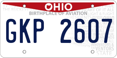 OH license plate GKP2607