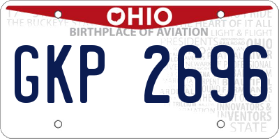 OH license plate GKP2696