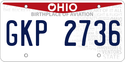 OH license plate GKP2736