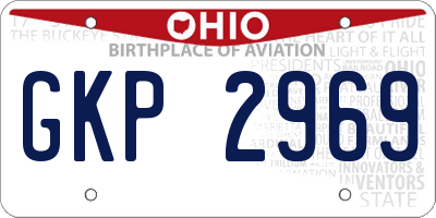 OH license plate GKP2969