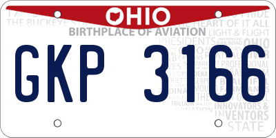 OH license plate GKP3166