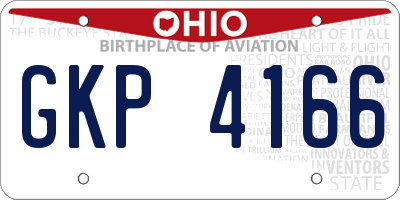 OH license plate GKP4166