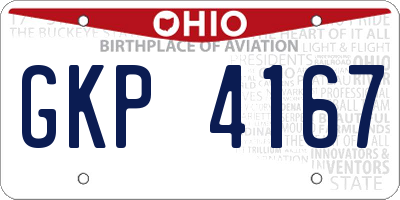 OH license plate GKP4167