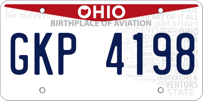 OH license plate GKP4198