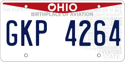 OH license plate GKP4264