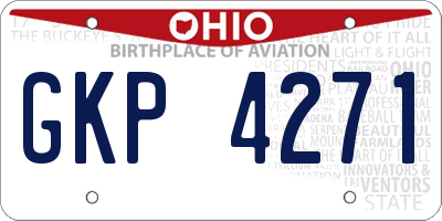 OH license plate GKP4271