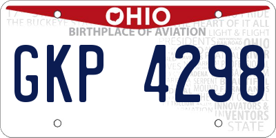 OH license plate GKP4298