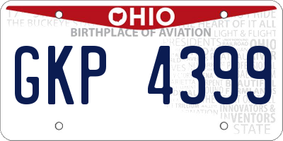 OH license plate GKP4399