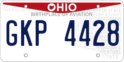 OH license plate GKP4428