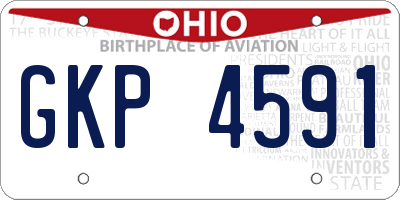 OH license plate GKP4591
