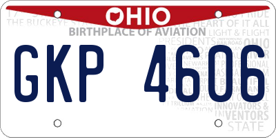 OH license plate GKP4606