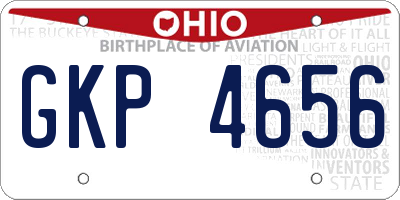 OH license plate GKP4656