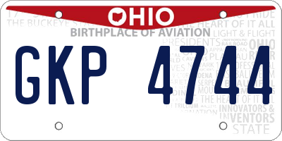 OH license plate GKP4744