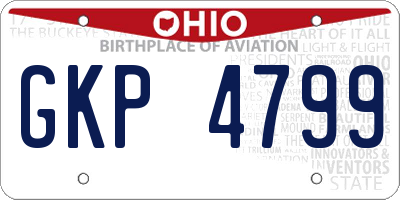 OH license plate GKP4799