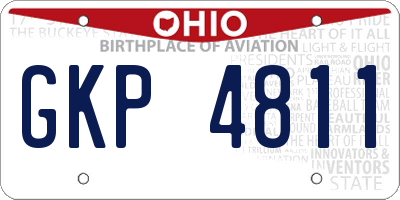 OH license plate GKP4811