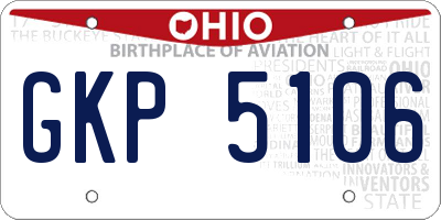 OH license plate GKP5106