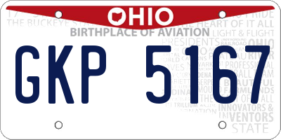 OH license plate GKP5167