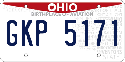 OH license plate GKP5171