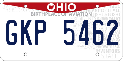 OH license plate GKP5462