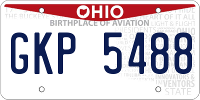 OH license plate GKP5488