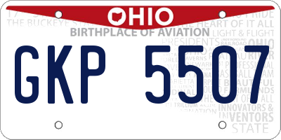 OH license plate GKP5507