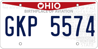 OH license plate GKP5574