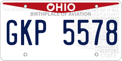 OH license plate GKP5578