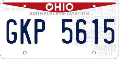 OH license plate GKP5615