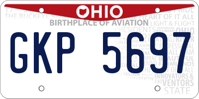 OH license plate GKP5697