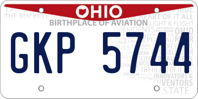 OH license plate GKP5744