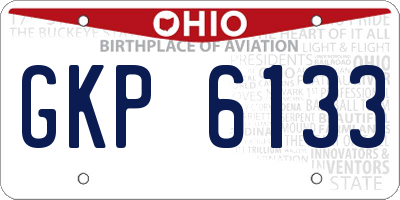 OH license plate GKP6133