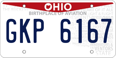 OH license plate GKP6167