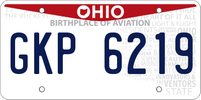 OH license plate GKP6219
