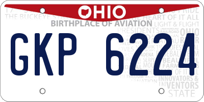 OH license plate GKP6224