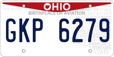 OH license plate GKP6279
