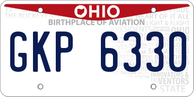 OH license plate GKP6330