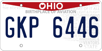 OH license plate GKP6446