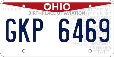 OH license plate GKP6469