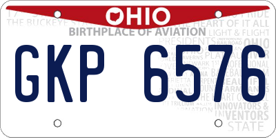 OH license plate GKP6576