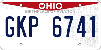 OH license plate GKP6741