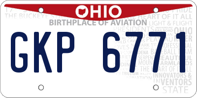 OH license plate GKP6771