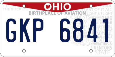 OH license plate GKP6841